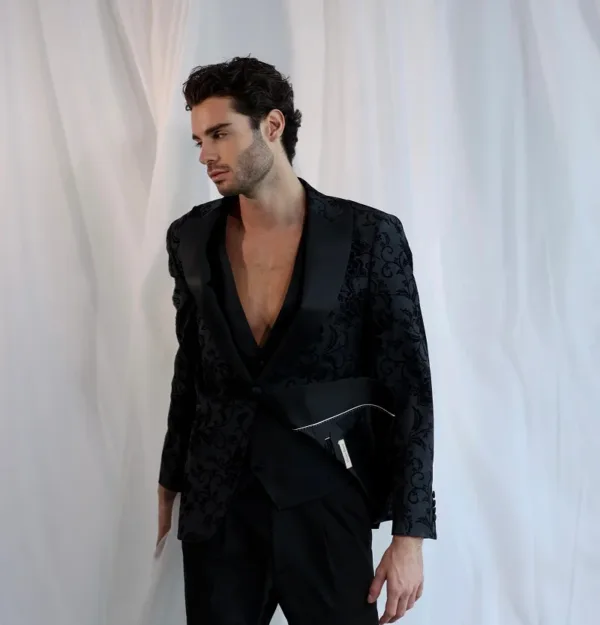 Tuxedo Styles: Black Floral Tuxedo